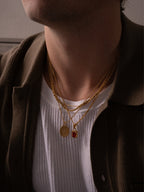 RED GEMSTONE CHAIN | 18K Goud