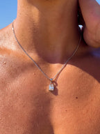 WHITE GEMSTONE CHAIN | Zilver