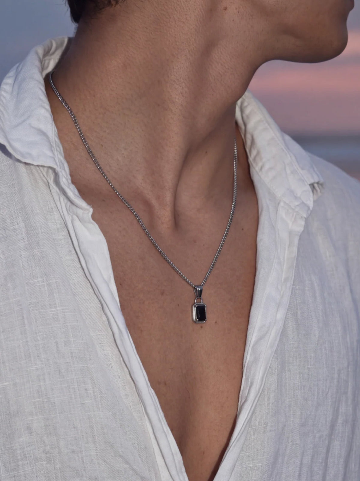 MIDNIGHT GEMSTONE CHAIN | Zilver