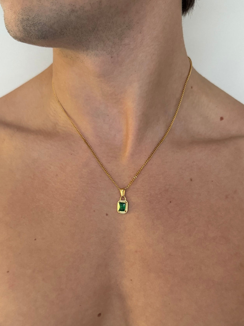 GREEN GEMSTONE CHAIN | 18K Goud