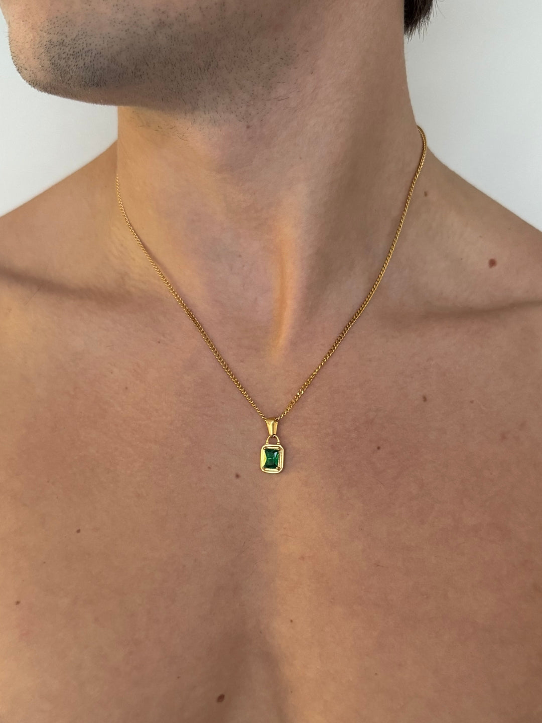 GREEN GEMSTONE CHAIN | 18K Goud
