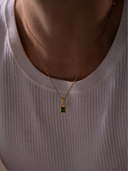 GREEN GEMSTONE CHAIN | 18K Goud