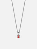 RED GEMSTONE CHAIN | Zilver