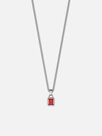 RED GEMSTONE CHAIN | Zilver