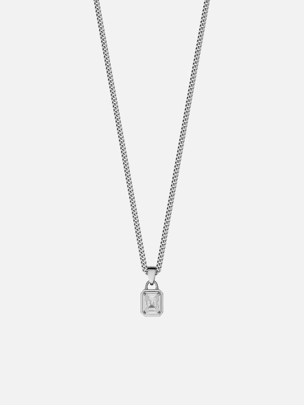 WHITE GEMSTONE CHAIN | Zilver