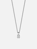 WHITE GEMSTONE CHAIN | Zilver