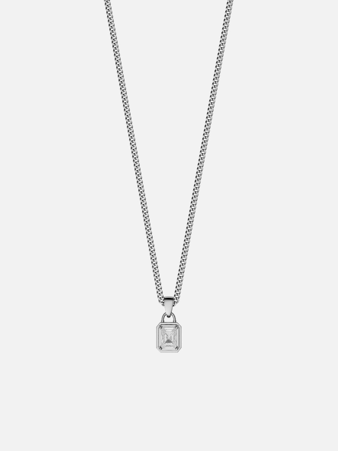 WHITE GEMSTONE CHAIN | Zilver