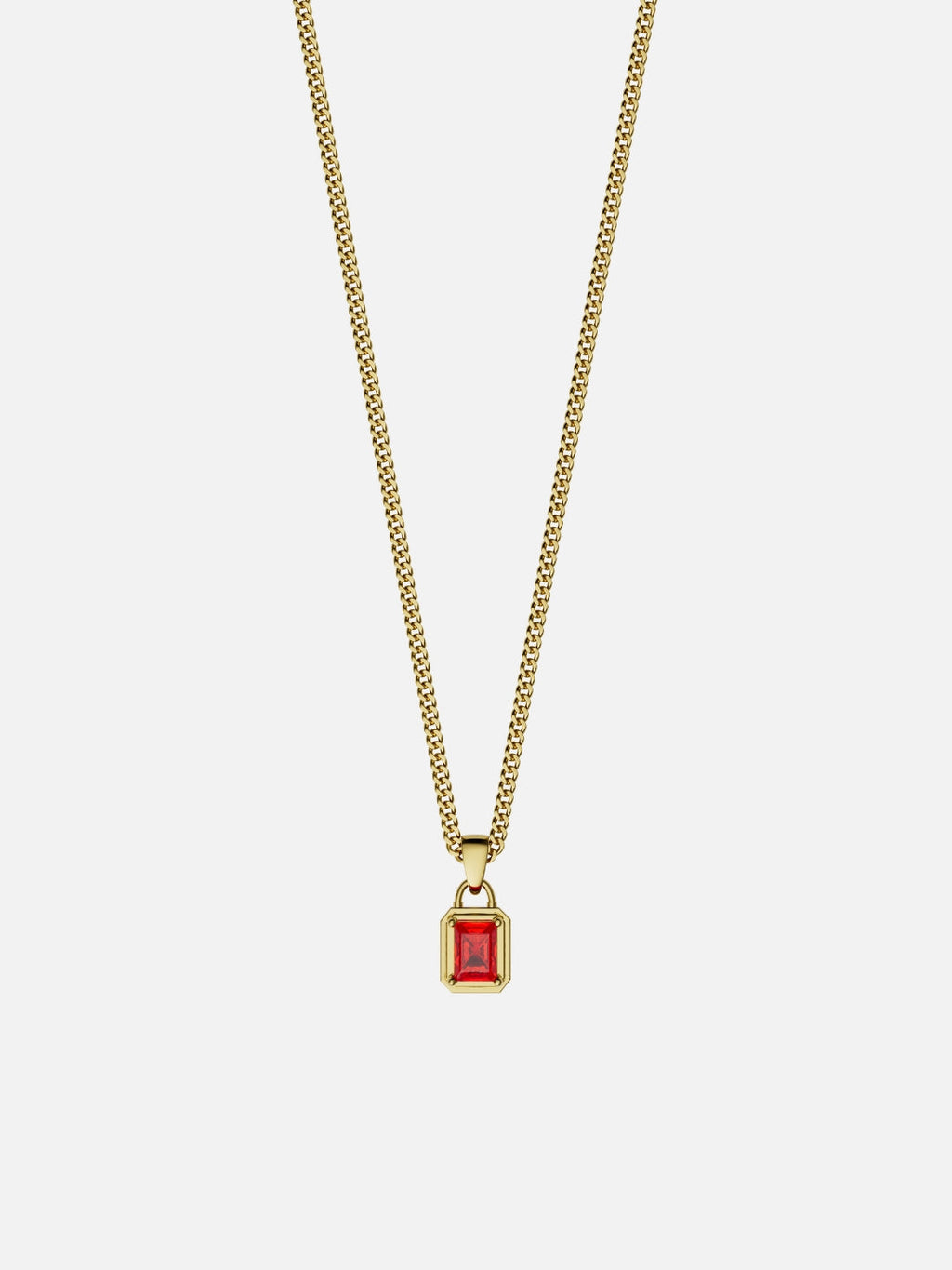 RED GEMSTONE CHAIN | 18K Goud