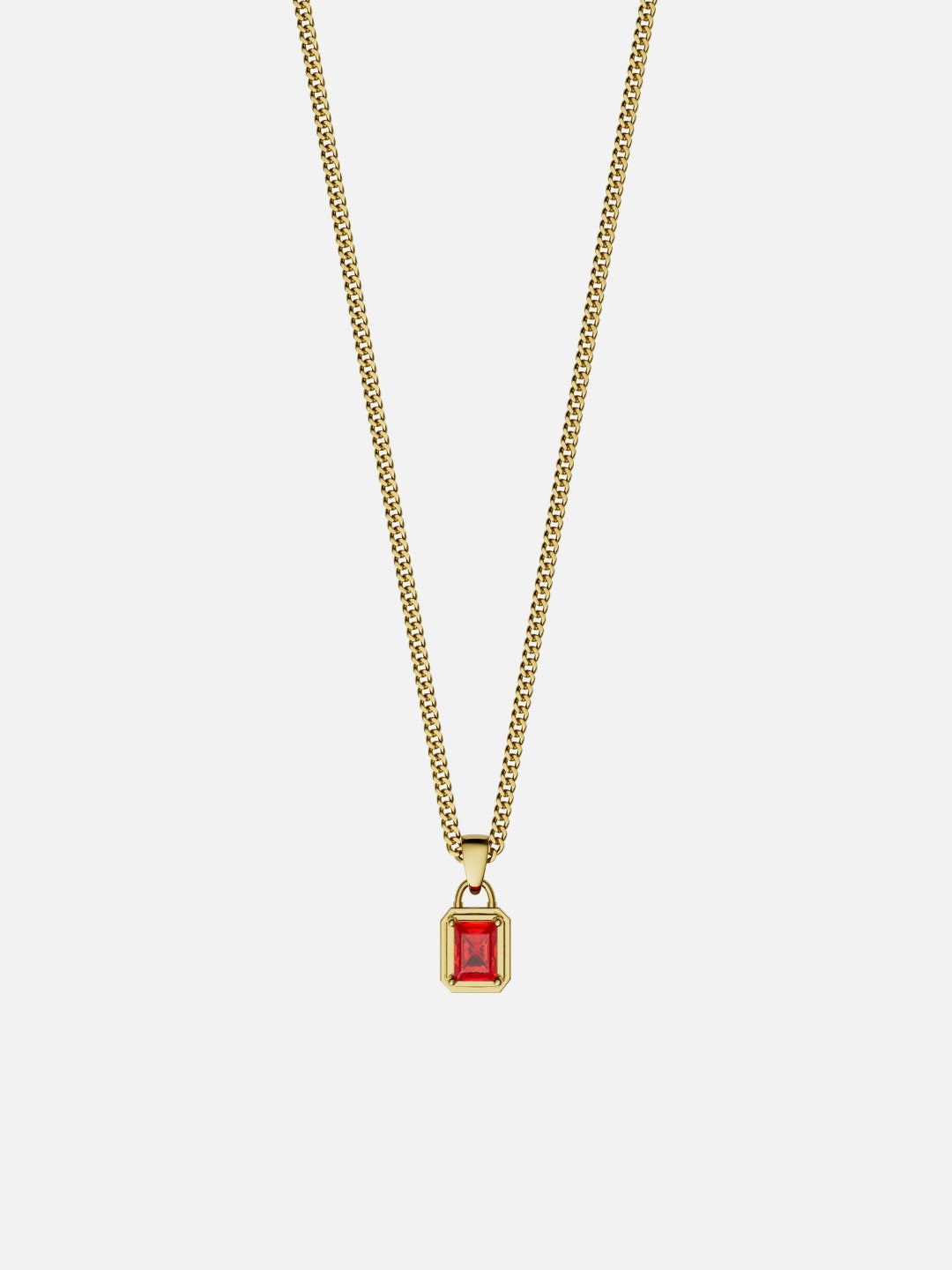 RED GEMSTONE CHAIN | 18K Goud