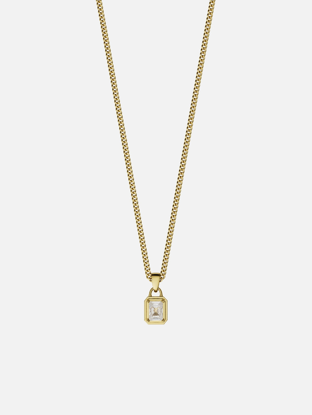 WHITE GEMSTONE CHAIN | 18K Goud