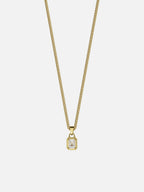 WHITE GEMSTONE CHAIN | 18K Goud