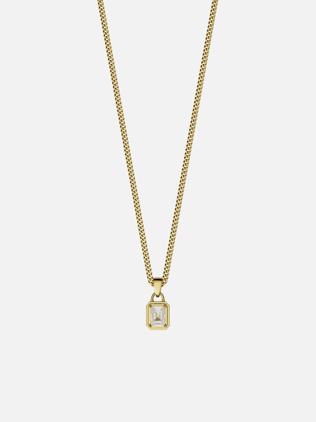 WHITE GEMSTONE CHAIN | 18K Goud