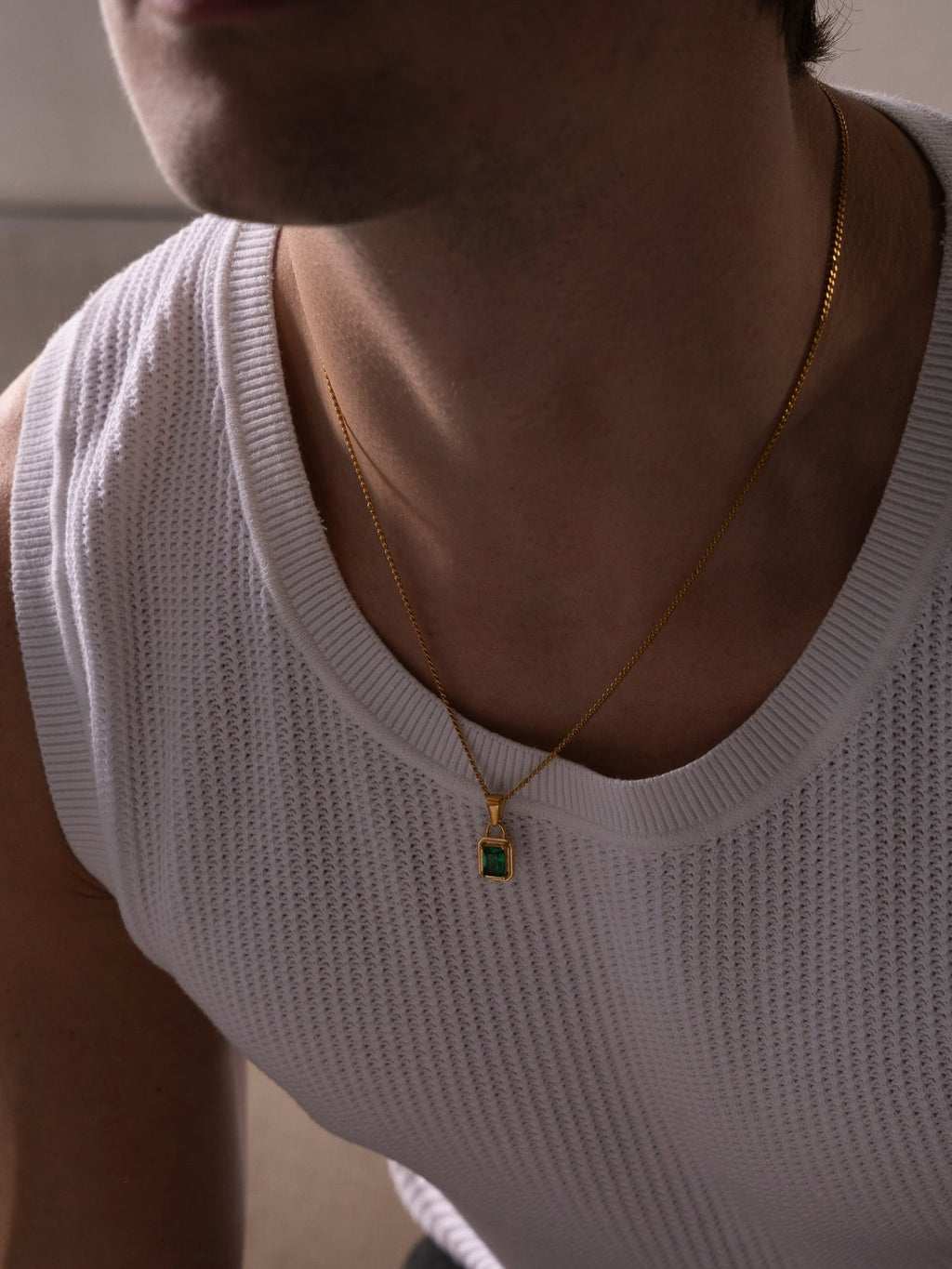 GREEN GEMSTONE CHAIN | 18K Goud