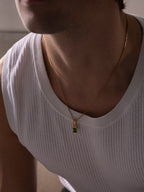 GREEN GEMSTONE CHAIN | 18K Goud