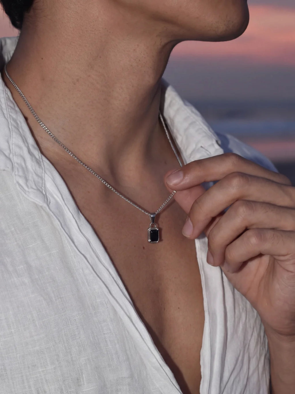 MIDNIGHT GEMSTONE CHAIN | Zilver