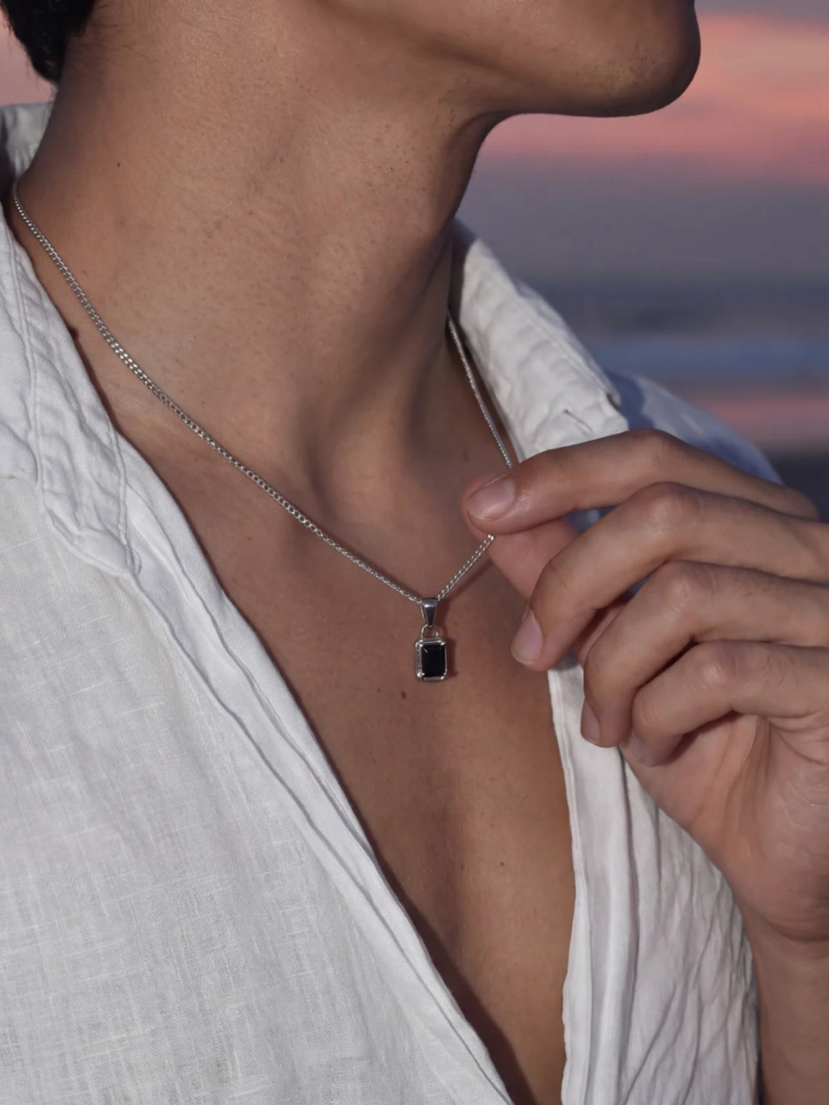 MIDNIGHT GEMSTONE CHAIN | Zilver