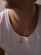 RED GEMSTONE CHAIN | 18K Goud