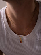 RED GEMSTONE CHAIN | 18K Goud