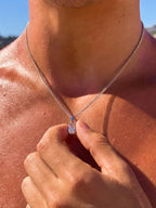 WHITE GEMSTONE CHAIN | Zilver
