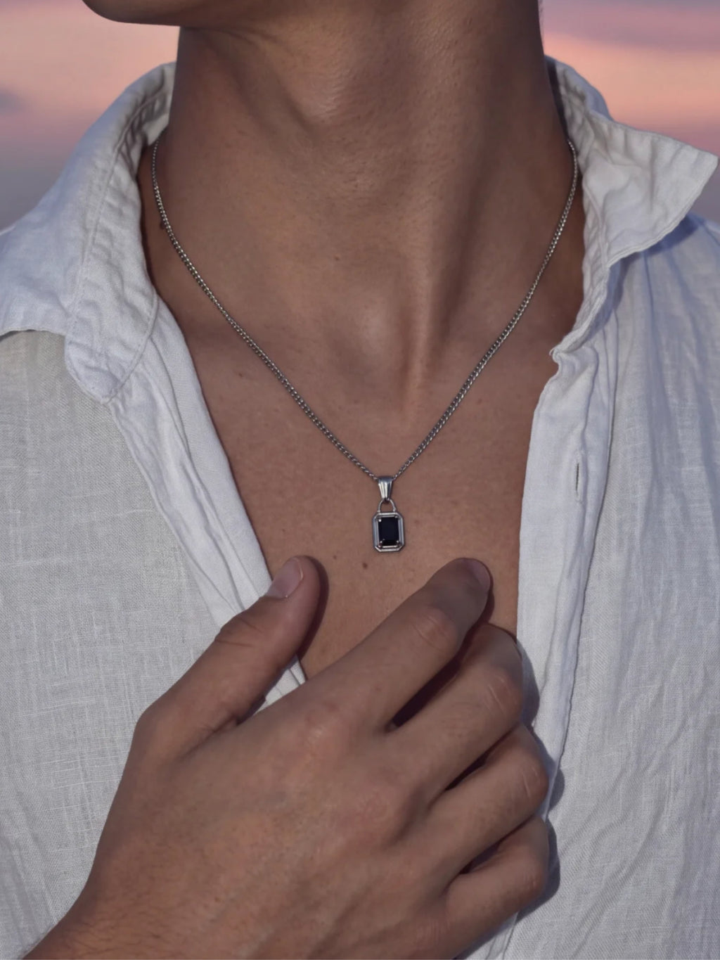 MIDNIGHT GEMSTONE CHAIN | Zilver