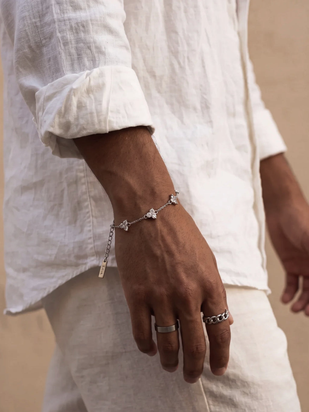WHITE CLOVER BRACELET | Silver