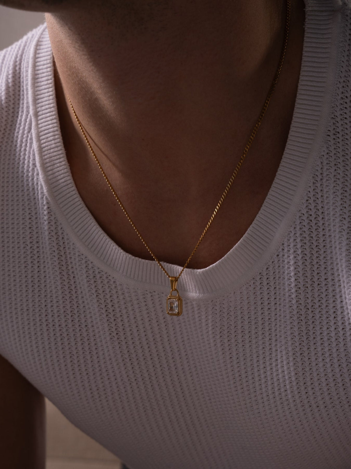 WHITE GEMSTONE CHAIN | 18K Goud