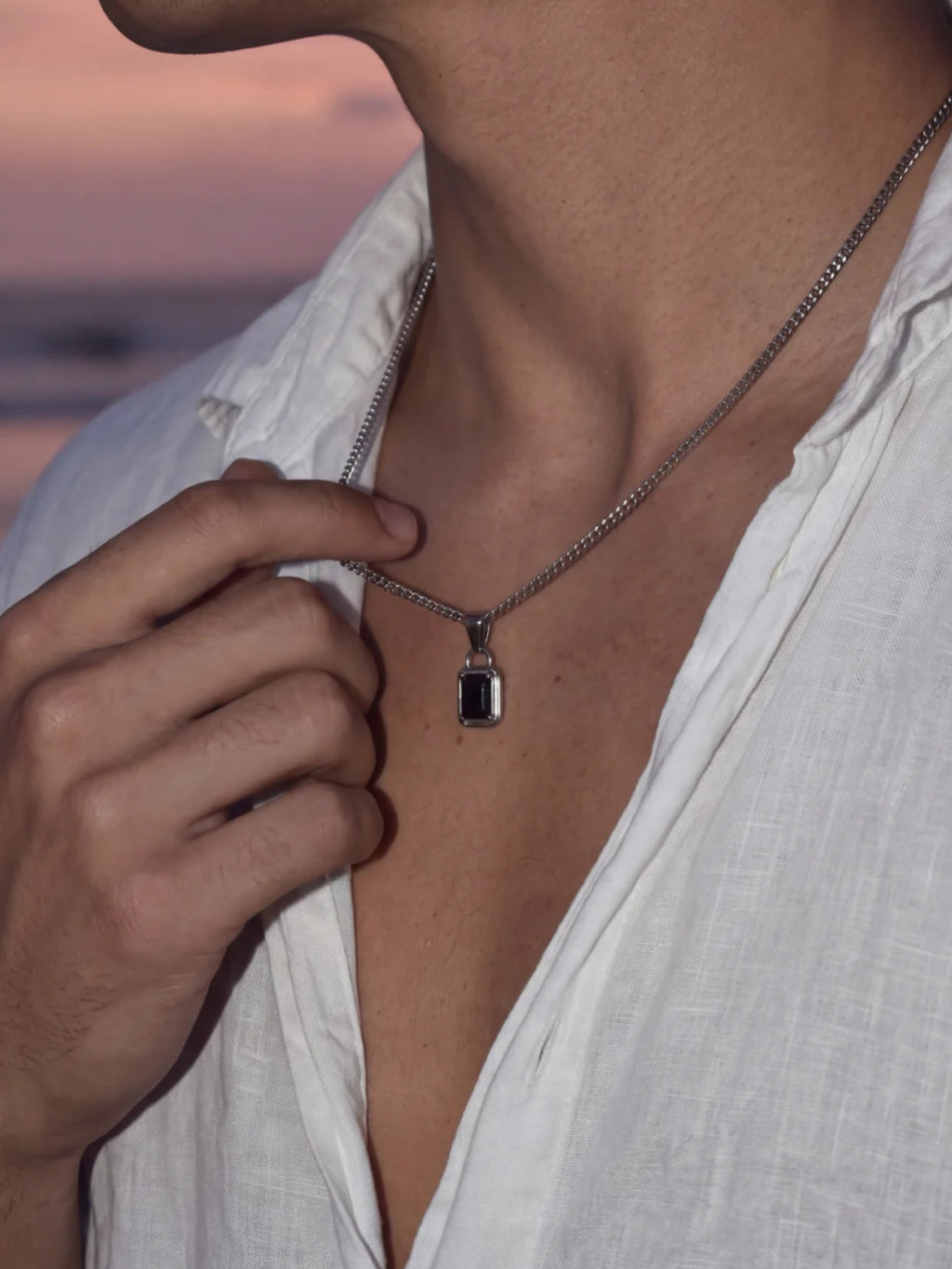 MIDNIGHT GEMSTONE CHAIN | Zilver