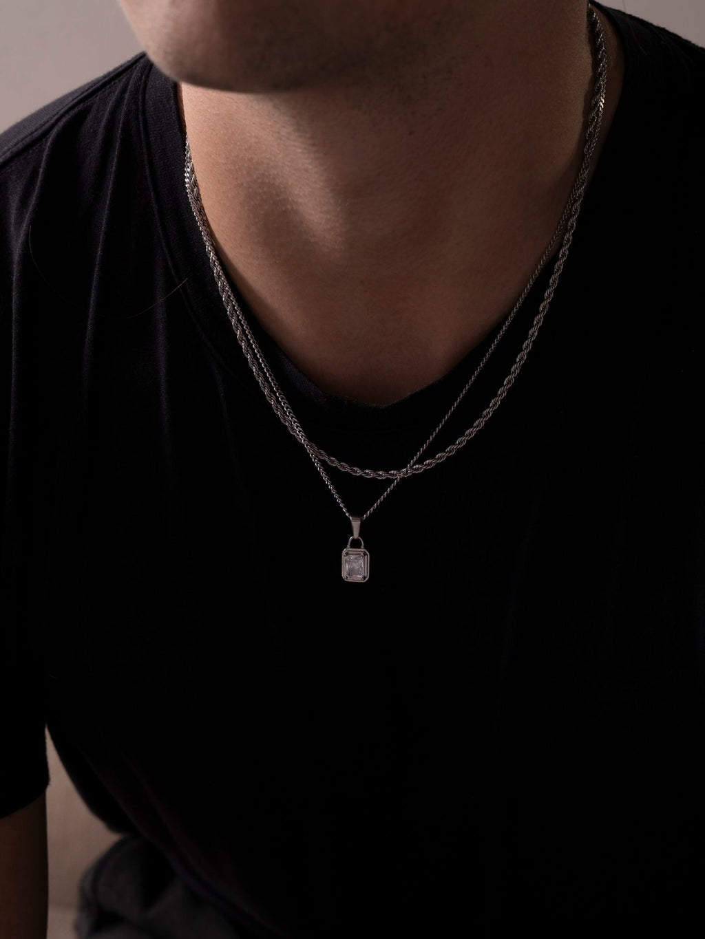 WHITE GEMSTONE CHAIN | Zilver