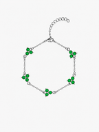 GREEN CLOVER BRACELET | Silver
