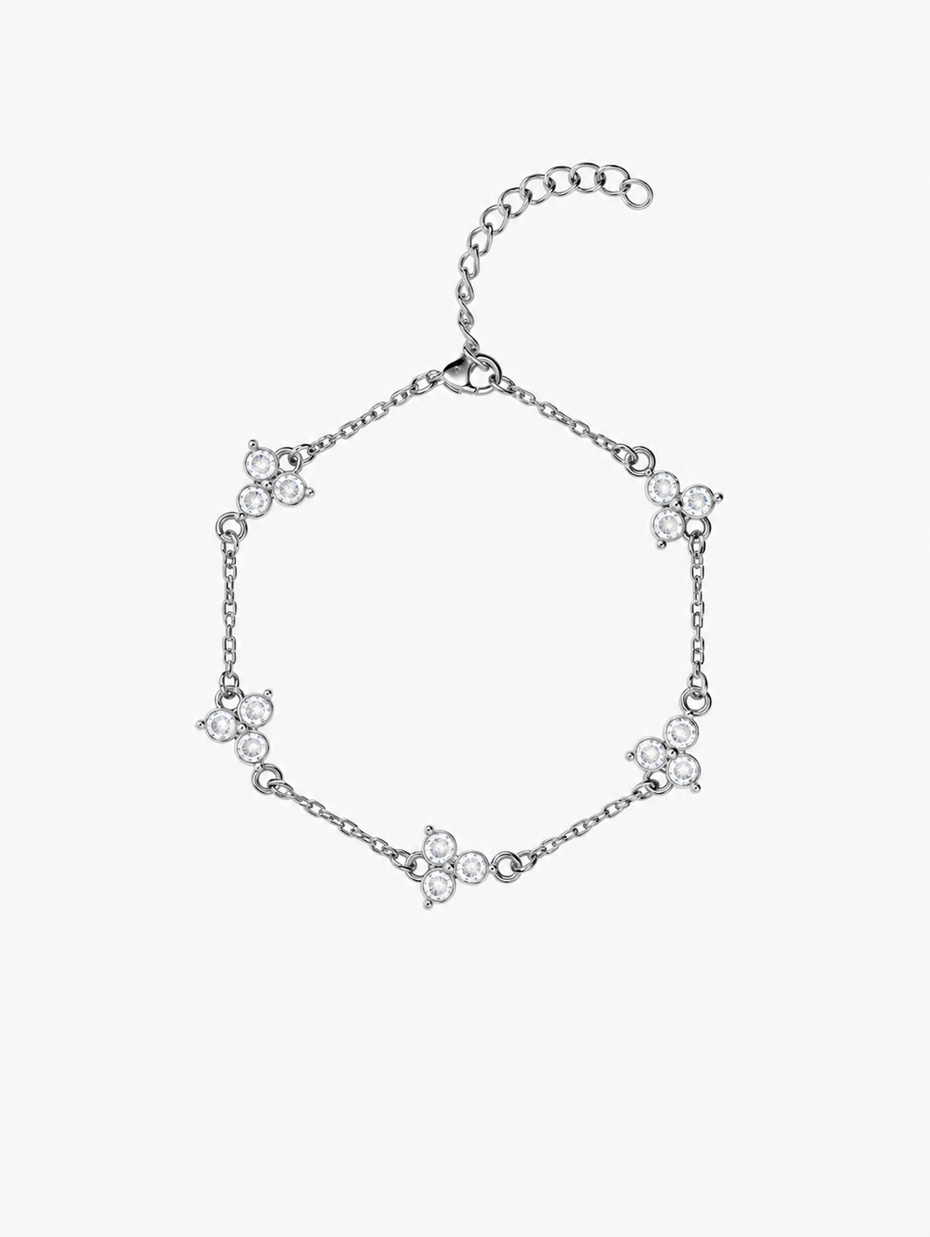 WHITE CLOVER BRACELET | Silver