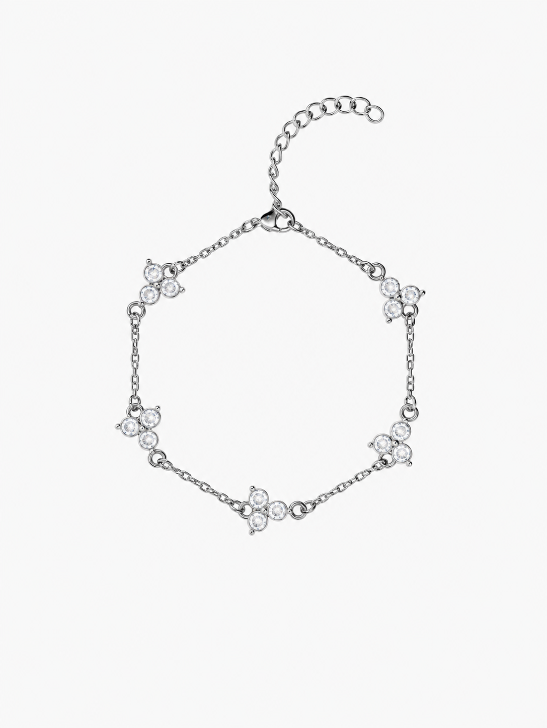 WHITE CLOVER BRACELET | Silver