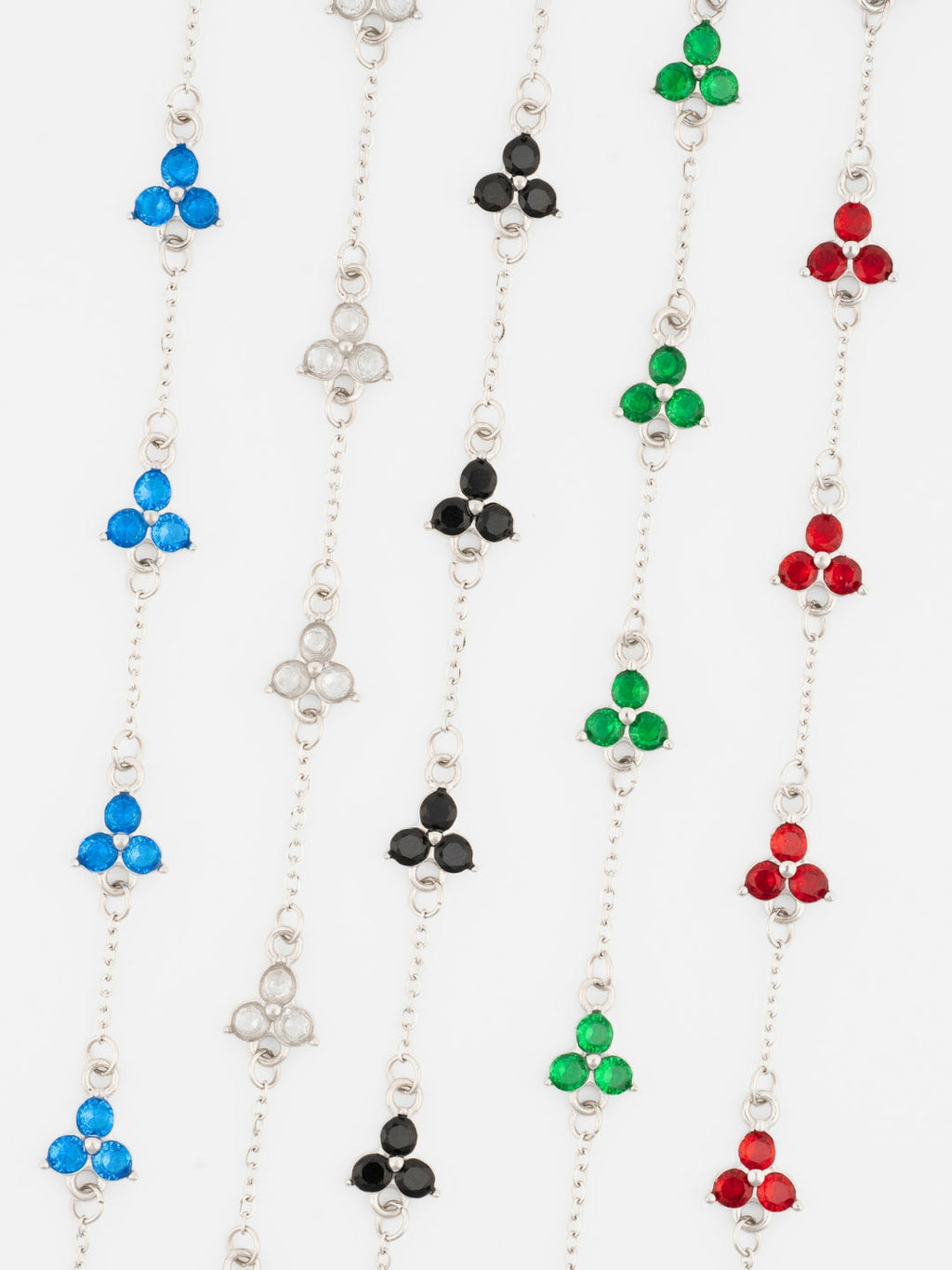 GREEN CLOVER BRACELET | Silver