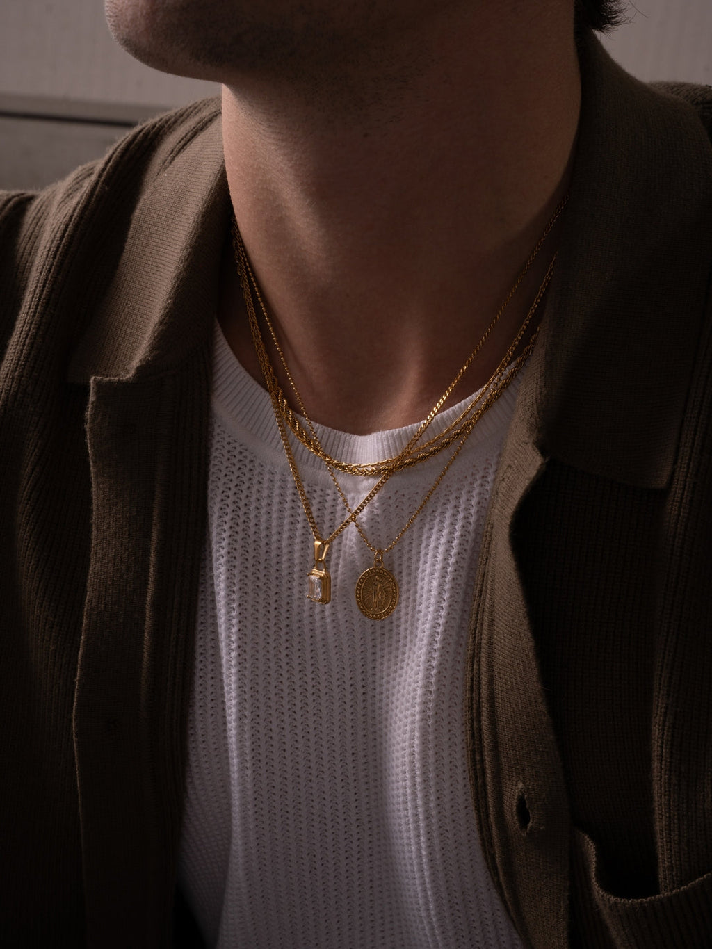 WHITE GEMSTONE CHAIN | 18K Goud