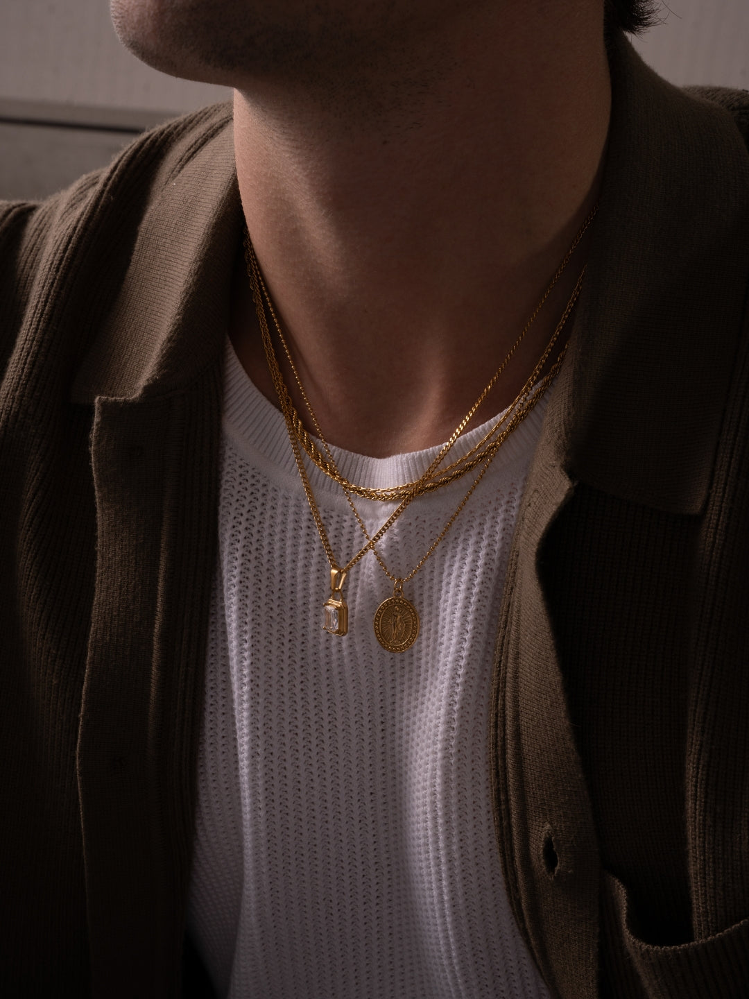 WHITE GEMSTONE CHAIN | 18K Goud